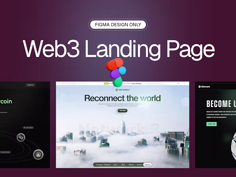 Cover image for Web3 Landing Page (Design)