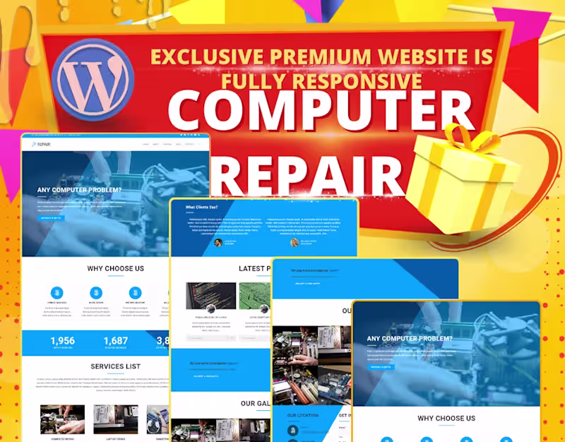 Cover image for Exclusive premium Computer Repair web full responsive