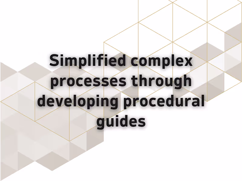 Cover image for Simplified complex processes through developing procedural guide