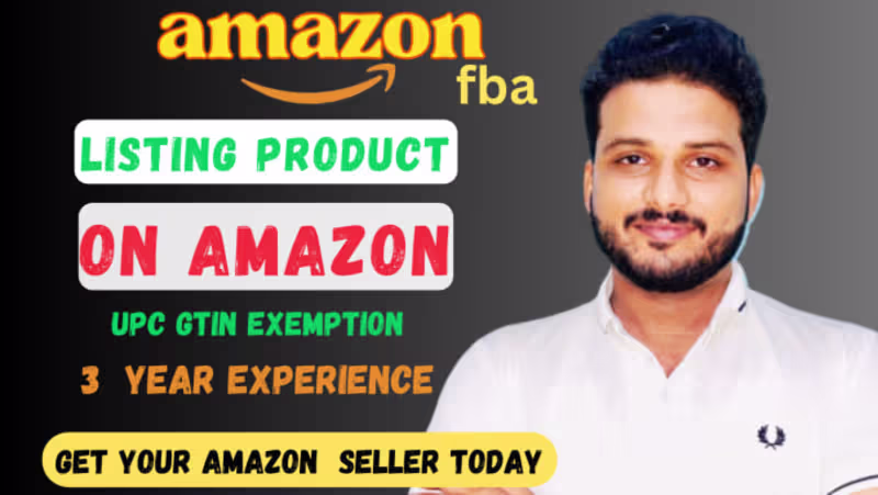 Cover image for I will set up amazon account product listing