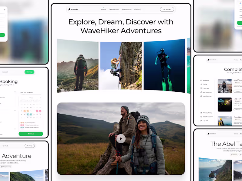 Cover image for Travel Agency Web Design + Prototype