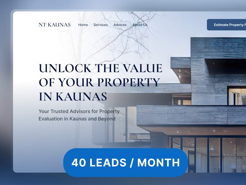 Cover image for Real Estate Website Redesign on Webflow - 40 monthly leads