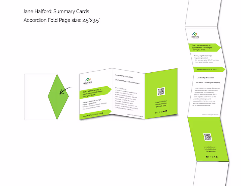 Cover image for Halford Consulting — Leadership Summary Cards
