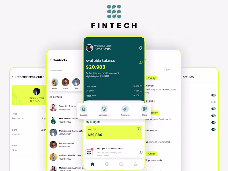 Cover image for Fintech Dashboard App: Gain Clarity into Your Finance