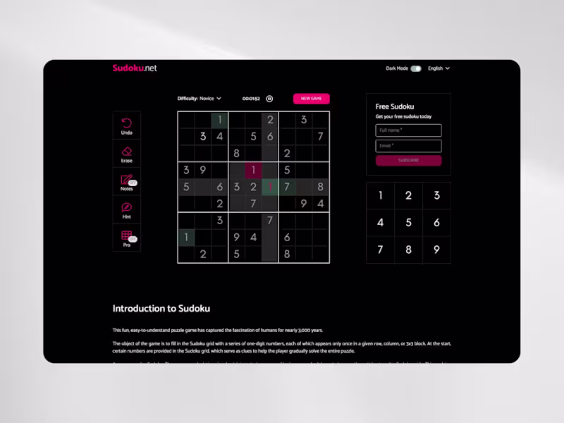 Cover image for Sudoku: 200k+ monthly visitors