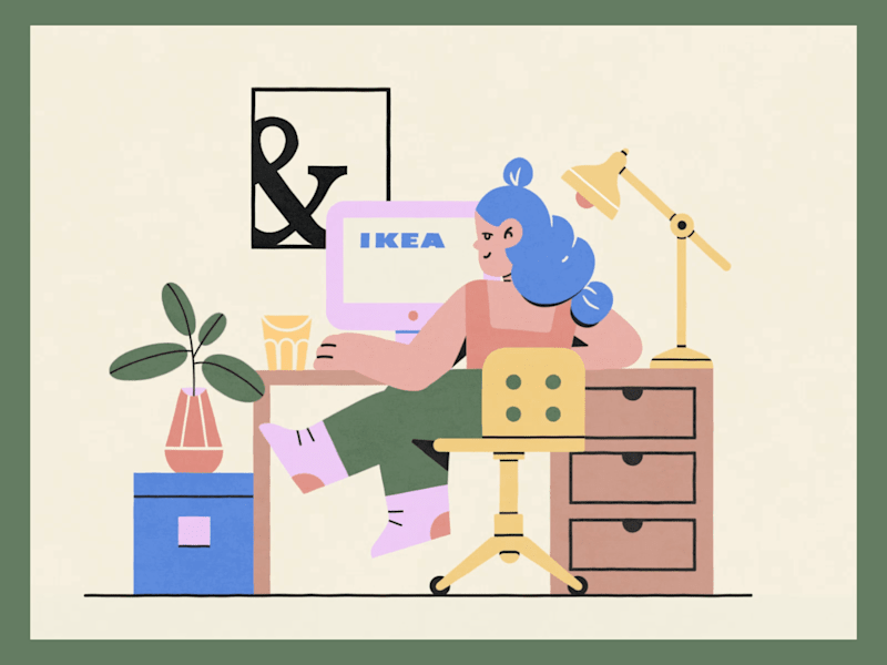 Cover image for "IKEA From Home": Shopping on Computer Character Animation