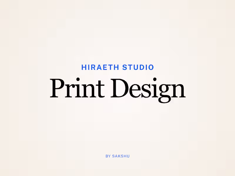 Cover image for Print Design