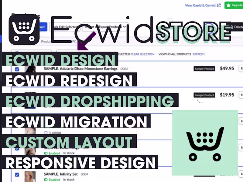 Cover image for I will design or redesign your Ecwid store dropshipping website