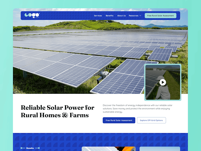 Cover image for Rural Sun 🌄 | Rural Solar Website Design