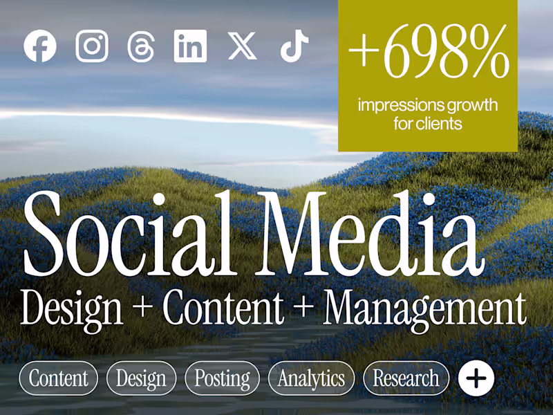 Cover image for Social Media Design & Growth Management