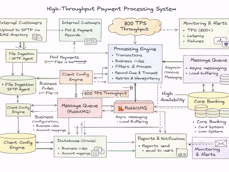 Cover image for High-Throughput Payment Processing System.