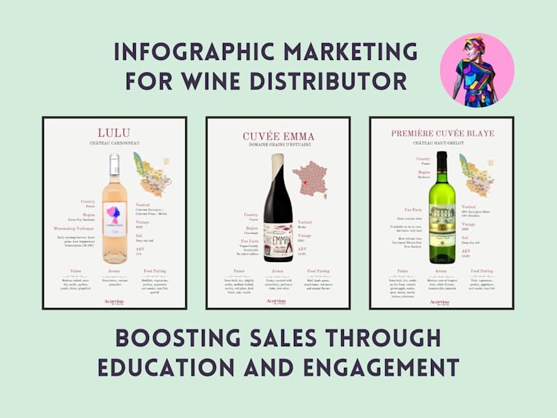 Cover image for Infographic Sheets for Wine Distributor
