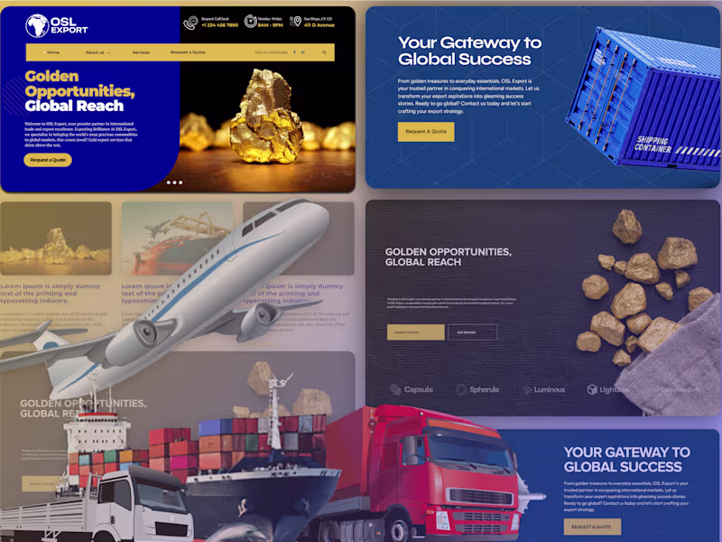 Cover image for Gold Trading Website Design for OSL Export