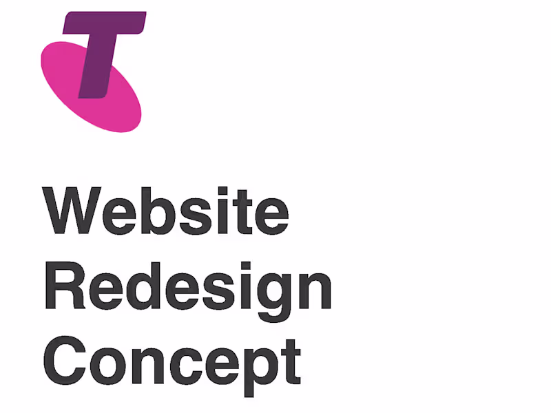 Cover image for Telstra Webpage Redesign