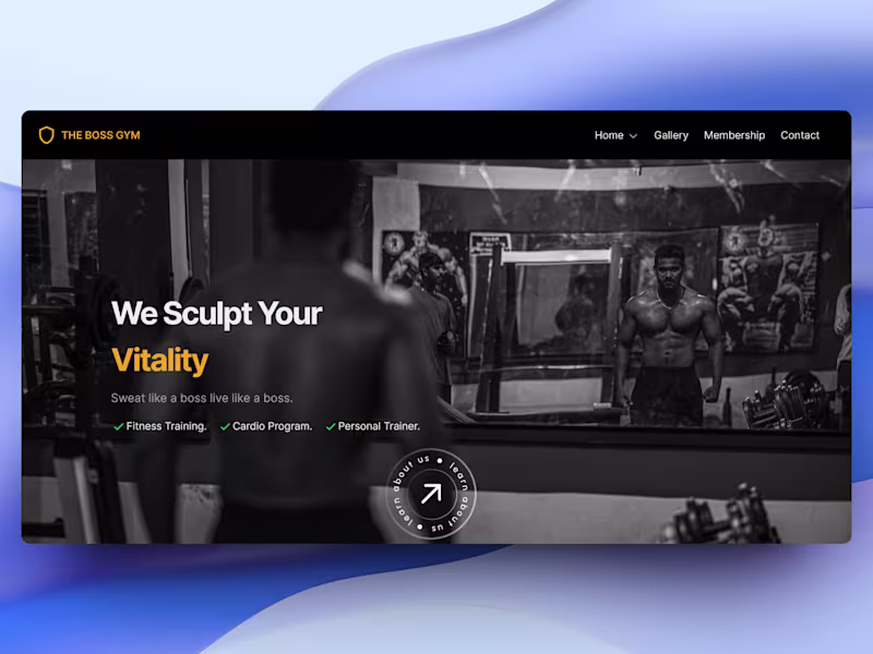 Cover image for Gym Landing Page