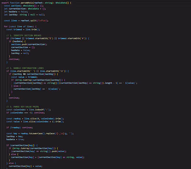 Cover image for TypeScript whois parser