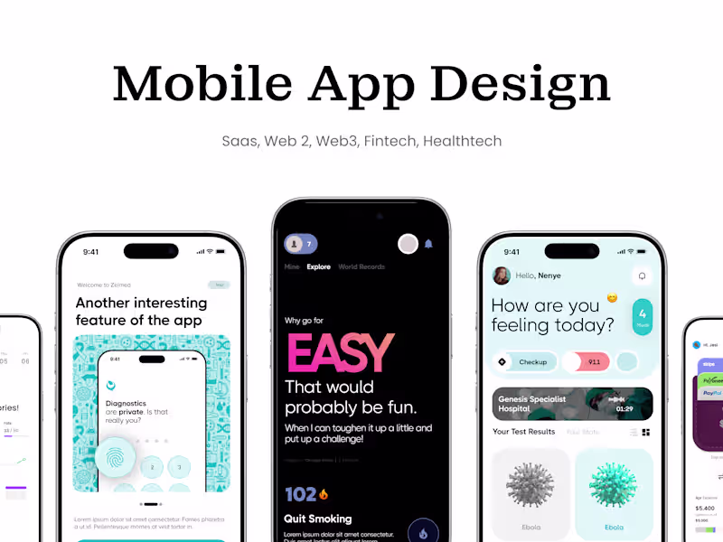 Cover image for Mobile App UI/UX Design