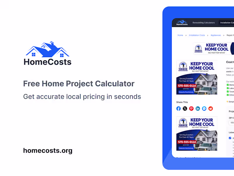 Cover image for Home Renovation Price Calculator and Ads Dashboard