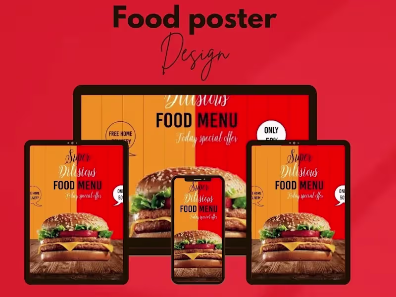 Cover image for I will design food poster, flyer, brochure and social media post