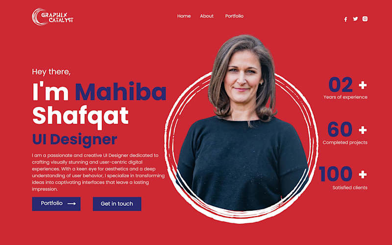Cover image for Portfolio Website Design Using Figma or Adobe XD