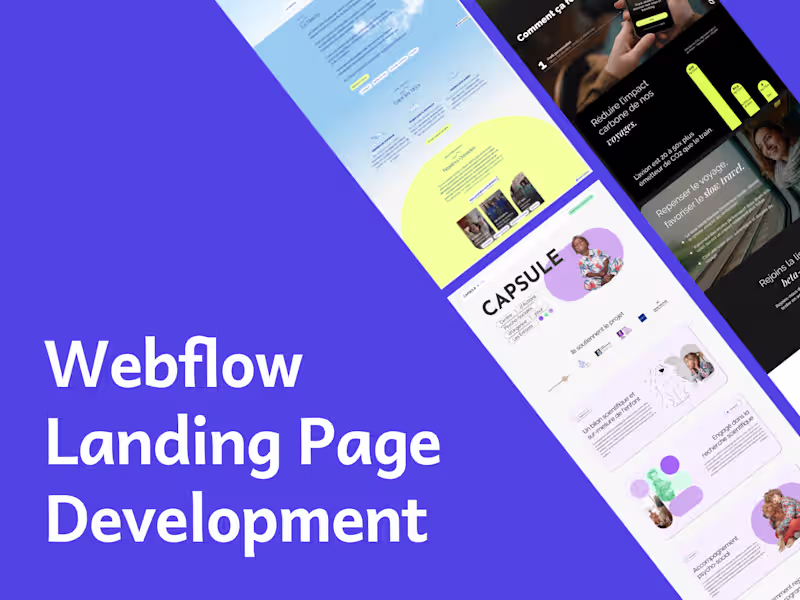Cover image for Webflow Landing Page Development