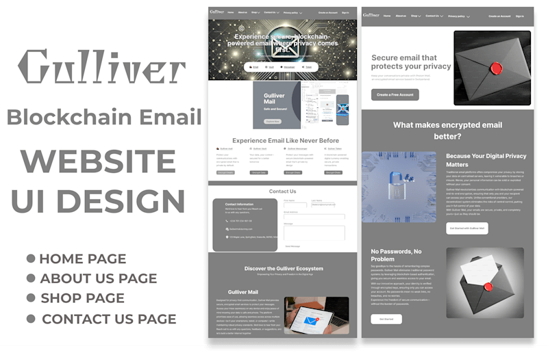 Cover image for BLOCKCHAIN EMAIL WEBSITE UI DESIGN