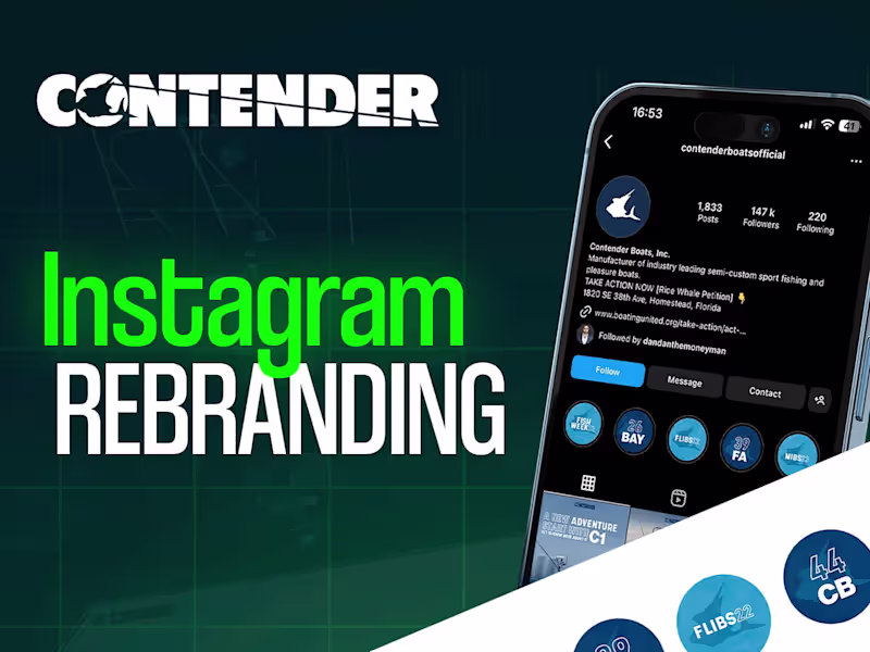 Cover image for Contender Boats: Instagram Rebrand