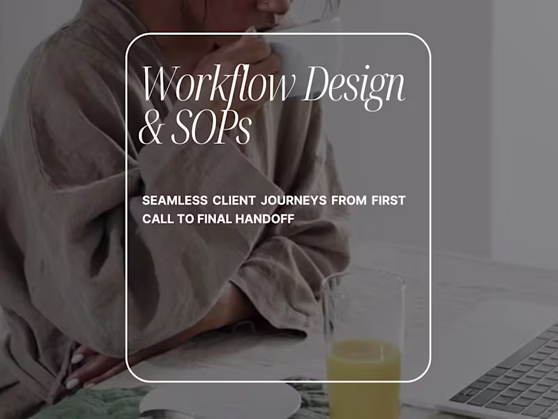 Cover image for Workflow Design & SOPs