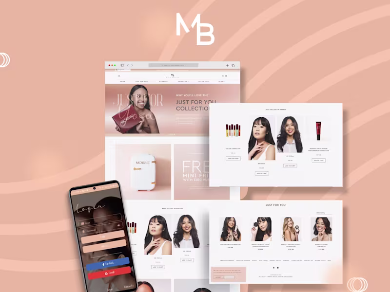 Cover image for Mica Beauty - E-Commerce Mobile App & UI/UX Design