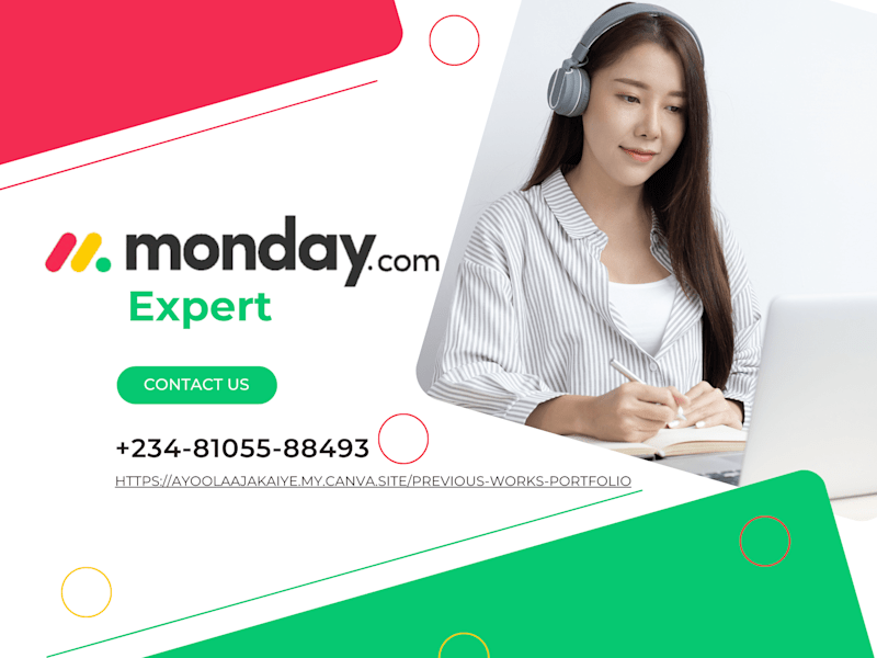 Cover image for Monday consultant,setup CRM project management boards,automation