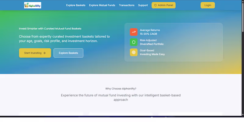 Cover image for Alphanifty webpage