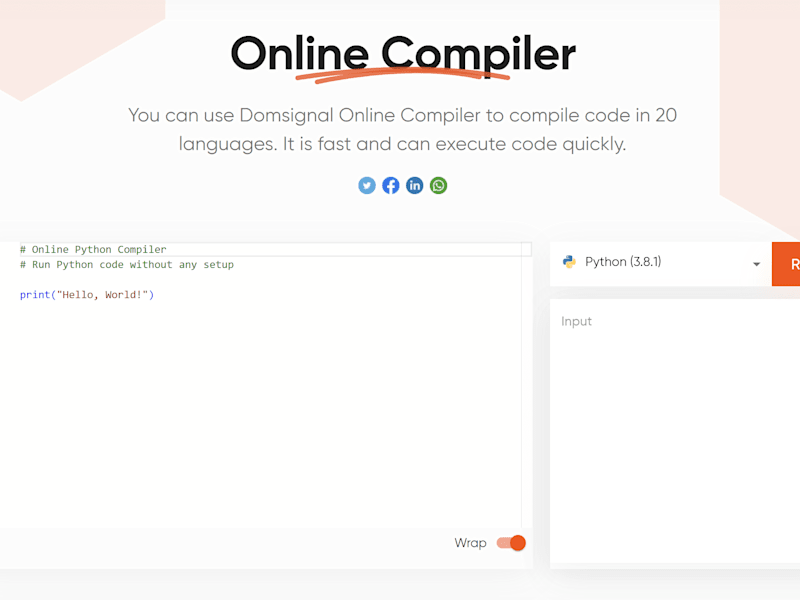 Cover image for Geeflare Online Compiler - Domsignal