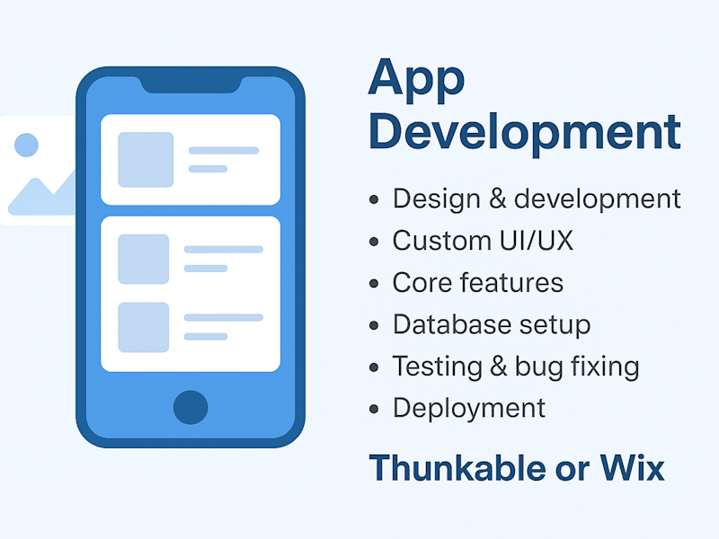 Cover image for App development using Thunkable or Wix