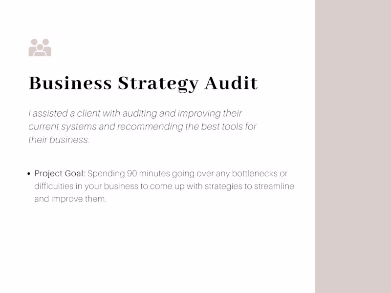 Cover image for Business Strategy Audit