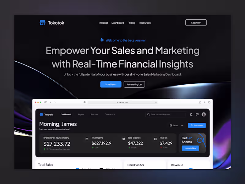 Cover image for UI Landingpage Website Design
