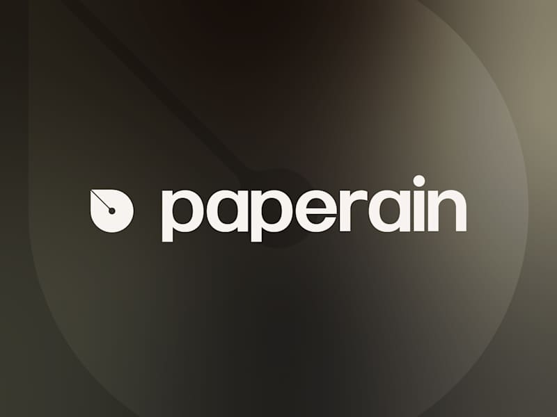Cover image for Paperain Brand identity & Logo design