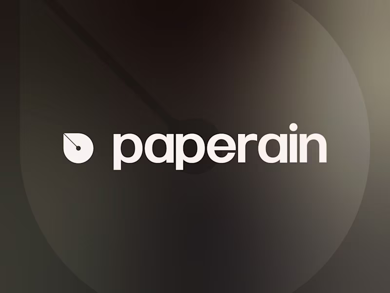 Cover image for Paperain Brand identity & Logo design