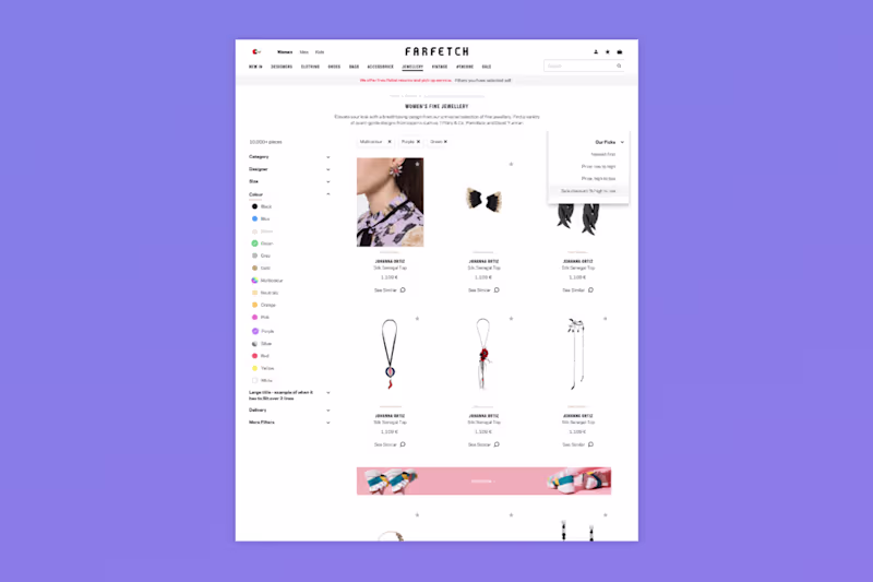 Cover image for Farfetch PLP