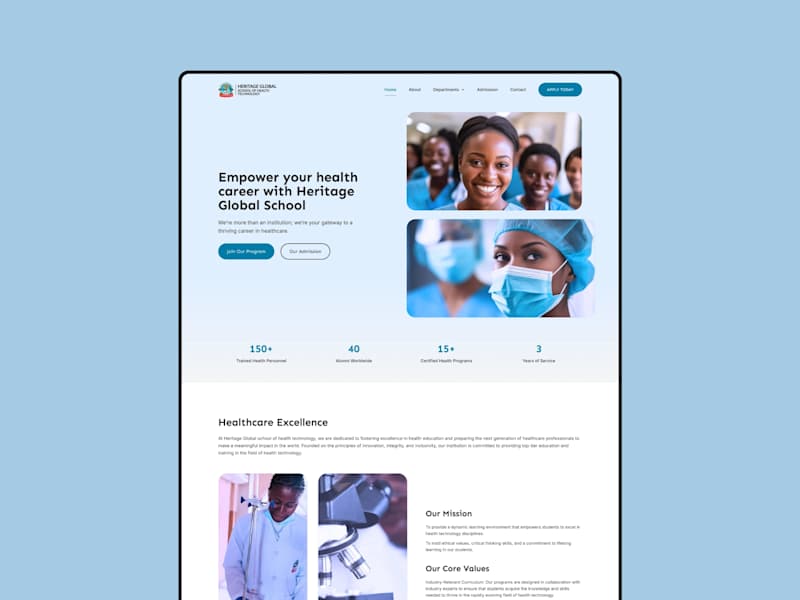 Cover image for Heritage Global School Website Redesign