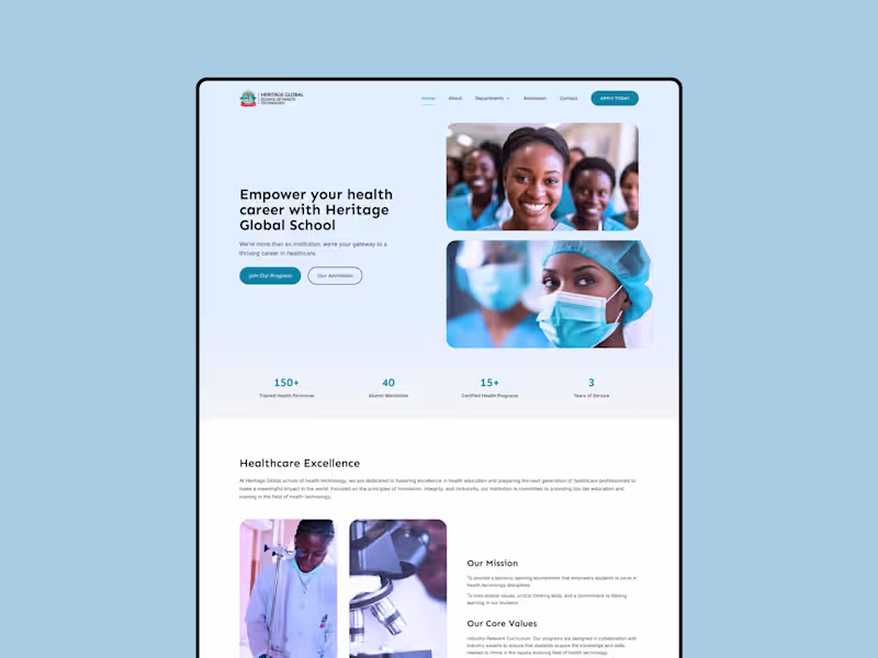 Cover image for Heritage Global School Website Redesign