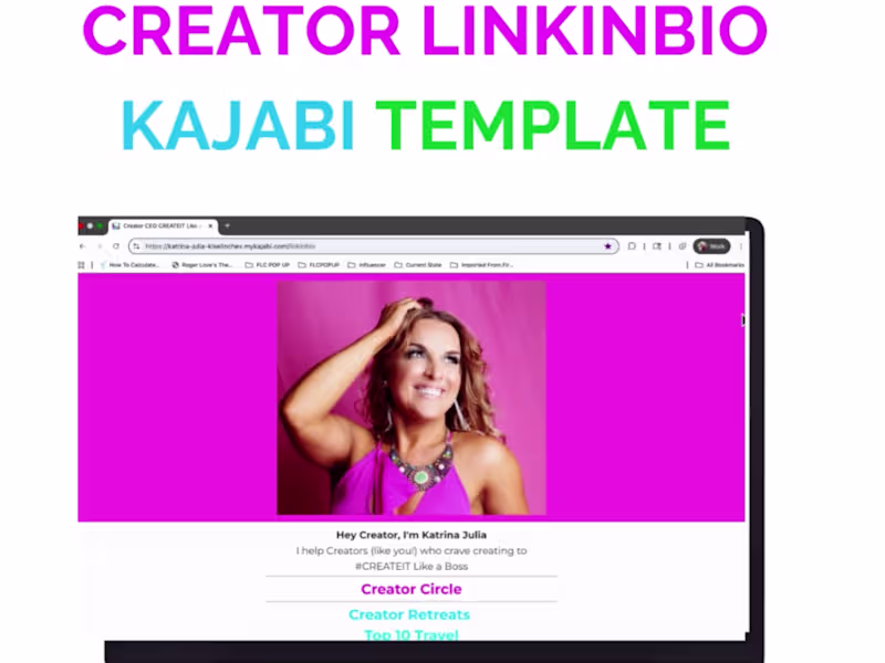 Cover image for Creator LinkinBio Kajabi Template