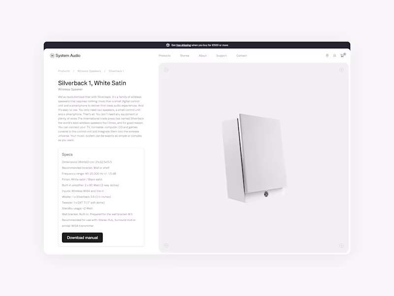 Cover image for Ecommerce for System Audio