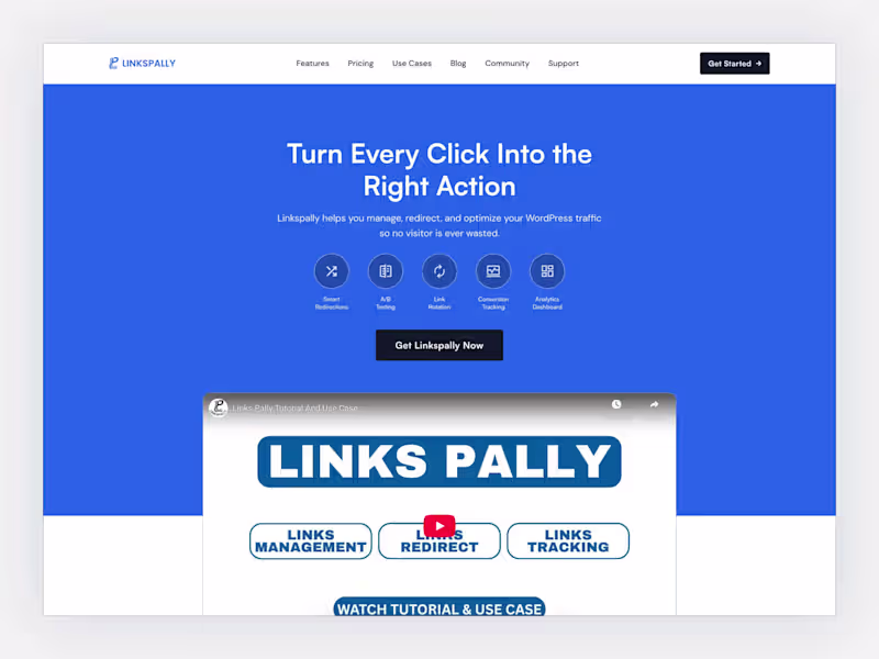Cover image for Linkspally Website - Clean, Conversion-Focused SaaS Design