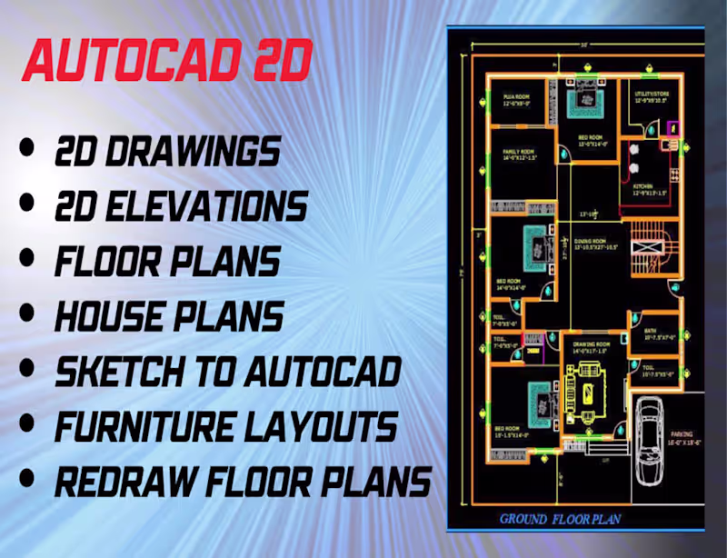 Cover image for Autocad 2D Drawings and Elevations