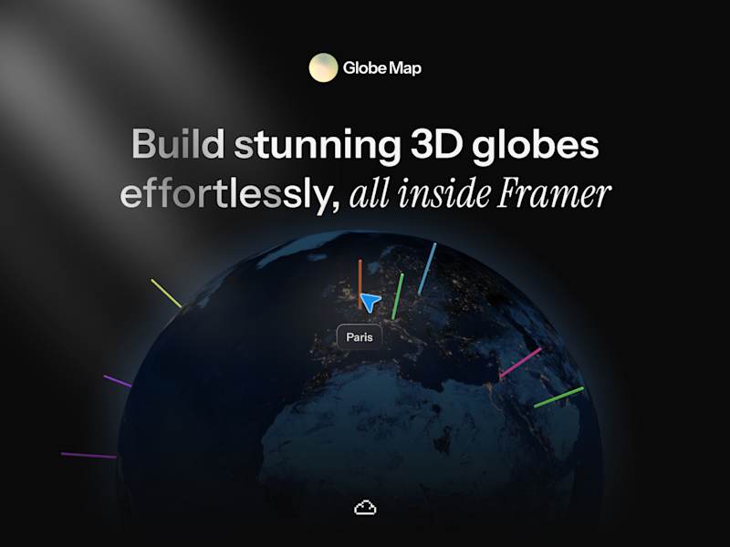 Cover image for Globe Map for Framer - The Interactive 3D Globe Plugin