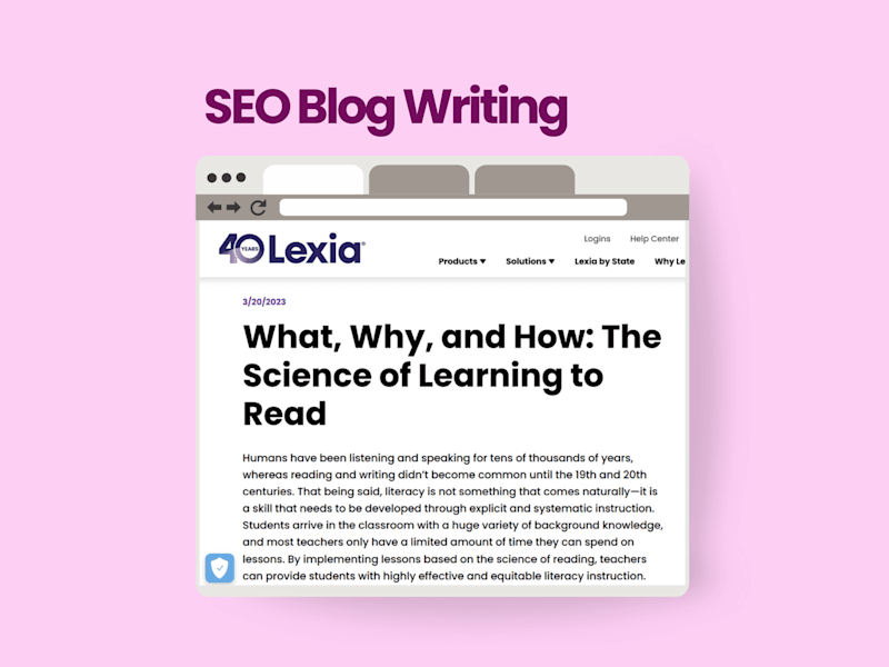 Cover image for SEO Blog Writing | Ed-Tech Sample