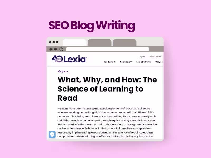 Cover image for SEO Blog Writing | Ed-Tech Sample