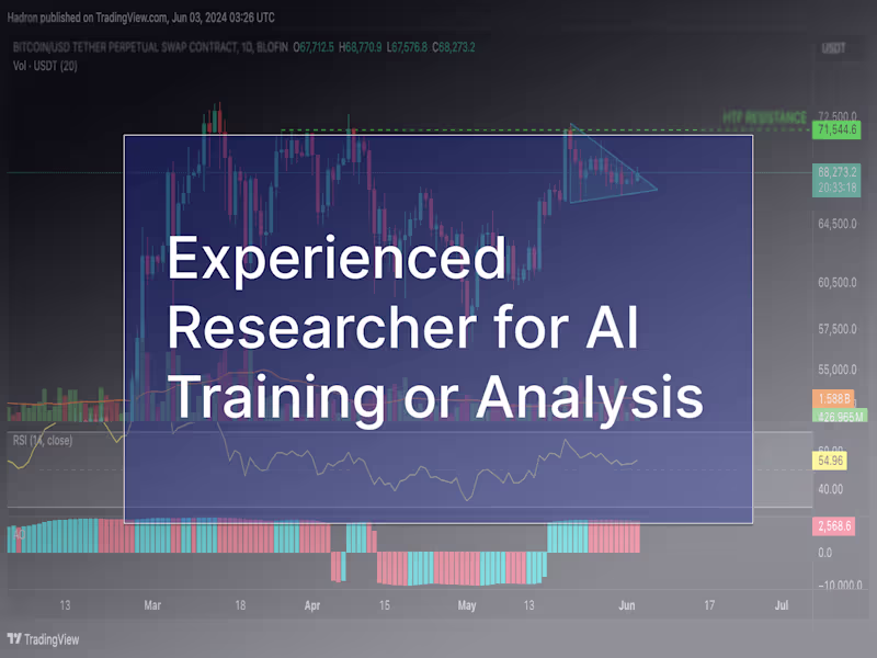 Cover image for Experienced researcher for AI Training or Analysis