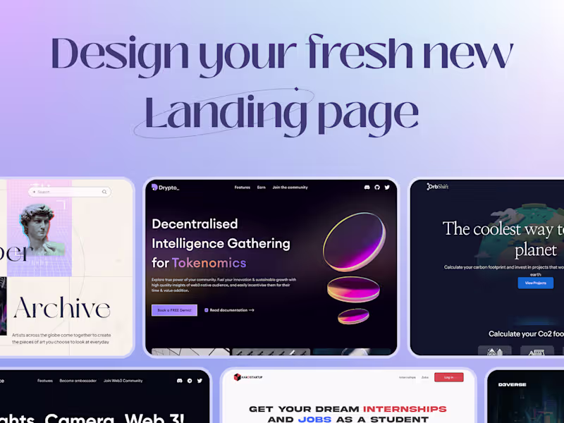 Cover image for Design a Landing page for your brand that drives up engagement