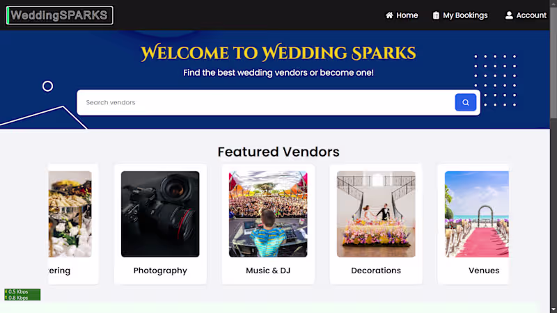 Cover image for 💍 Wedding Sparks – Vendor